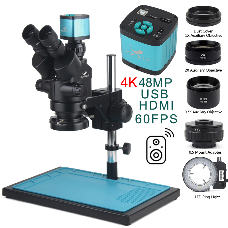 Stereo Trinocular Microscope Pcb - Microscope trinoculaire stéréo à focale simulée