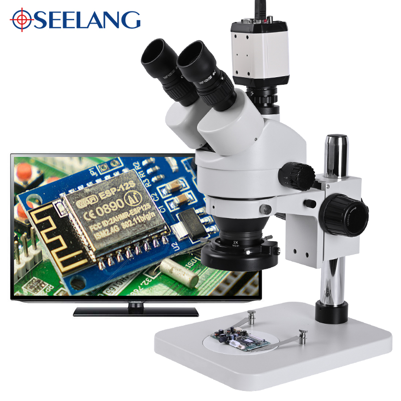 Microscope stéréo 3,5-90X de q - Stereo Trinocular Microscope Pcb avis et prix
